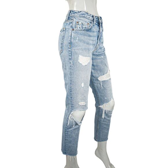 GRLFRND $215 Karolina High Rise Straight Crop Jeans A little more love Size 26 - Picture 4 of 12